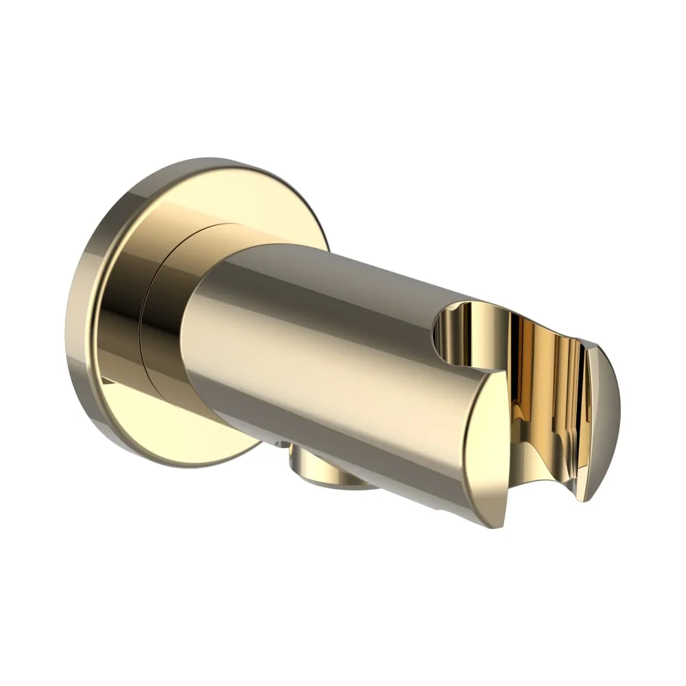 LAUFEN SPRCHOVÉ PŘÍSLUŠENSTVÍ Připojení sprchové hadice 1/2" s nástěnným držákem ruční sprchy, PVD zlatá lesklá #HF504778463000