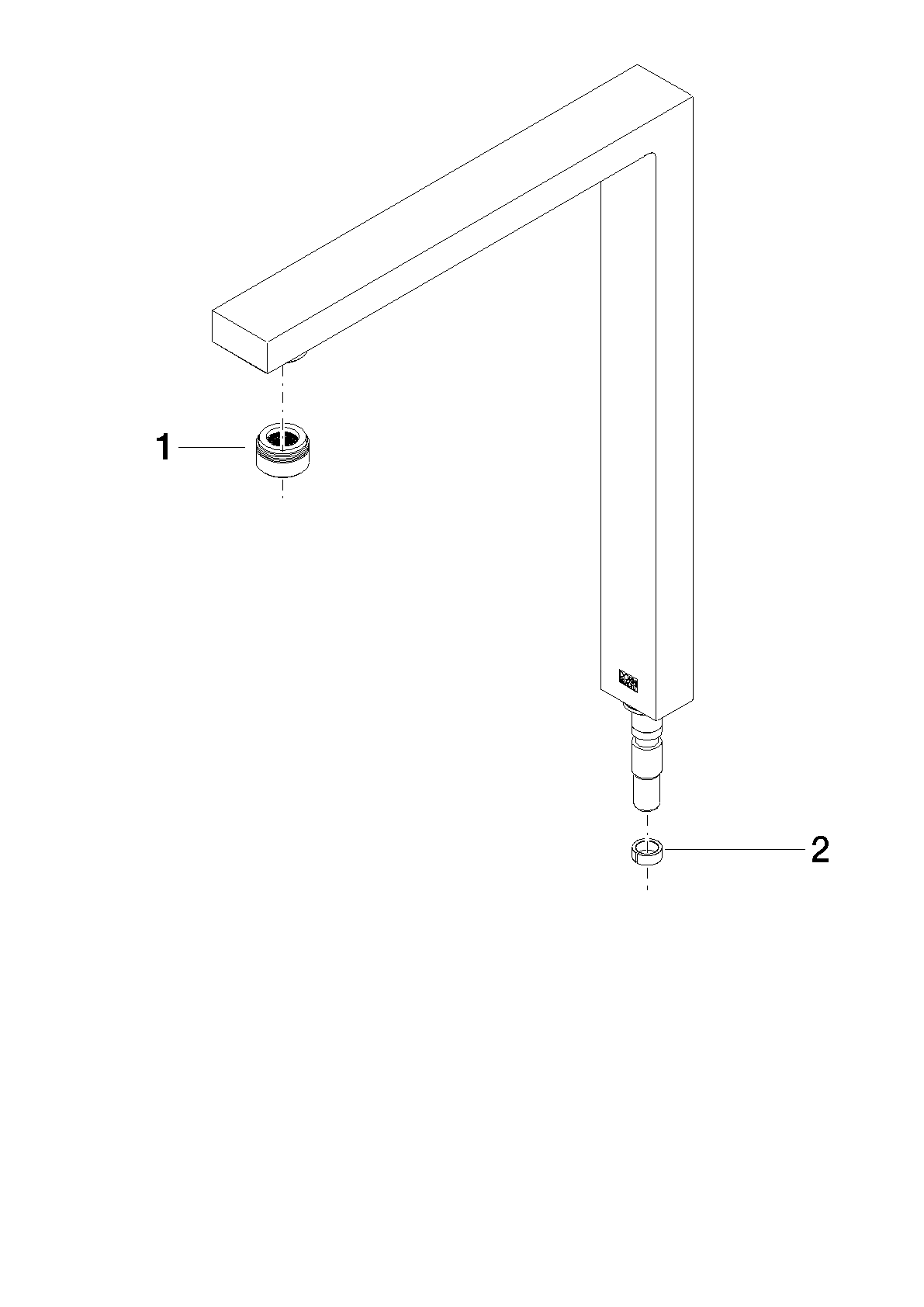 DORNBRACHT Výtok 336 x 272 x 36 mm, 8 l/min. - Kartáčovaná platina #90110618806-06