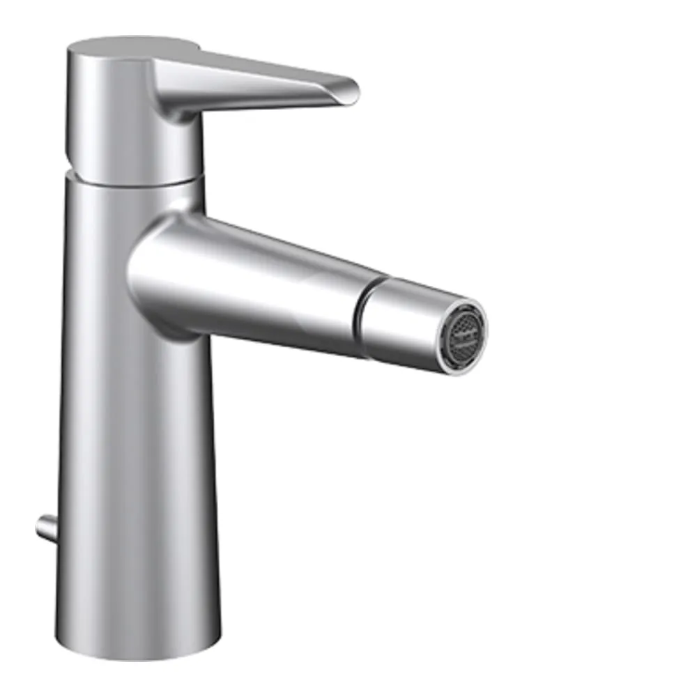 LAUFEN PURE Bidetová stojánková páková baterie, Eco+, s automatickou výpustí, PVD inox broušená ocel #HF901710423000