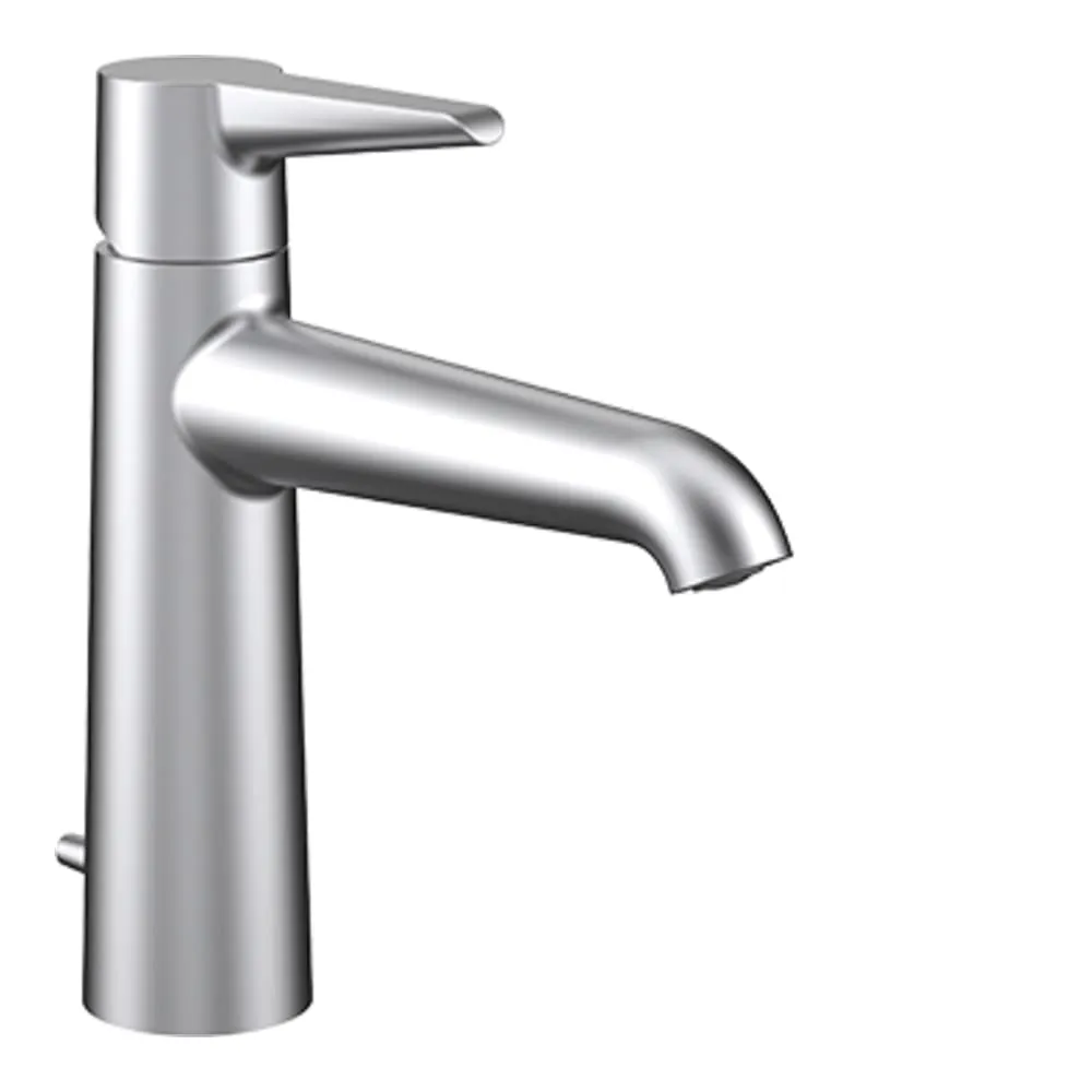 LAUFEN PURE Umyvadlová stojánková páková baterie, pevný výtok 140 mm, s automatickou výpustí, PVD inox kartáčovaná ocel #HF901703423000