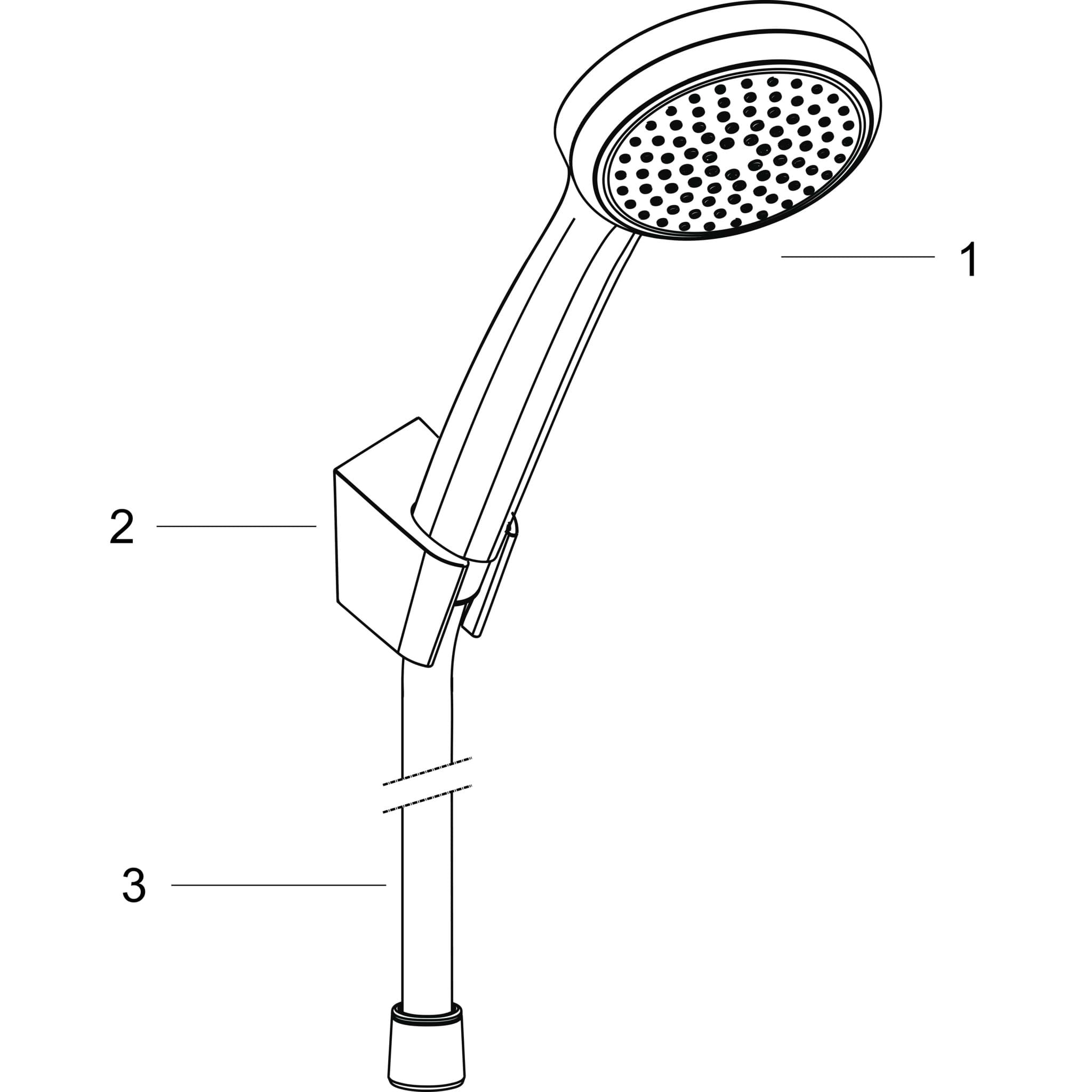 HANSGROHE Croma 100 sada držáku sprchy mono se sprchovou hadicí 125 cm #27574000