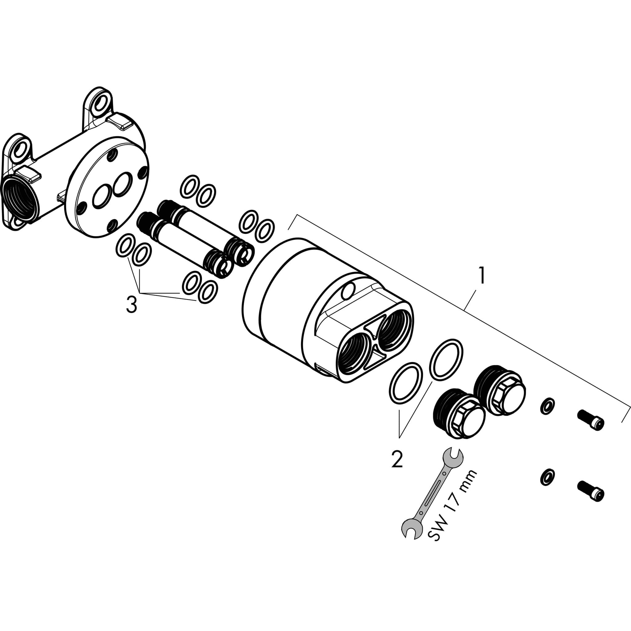HANSGROHE Bidette základní těleso #29235180