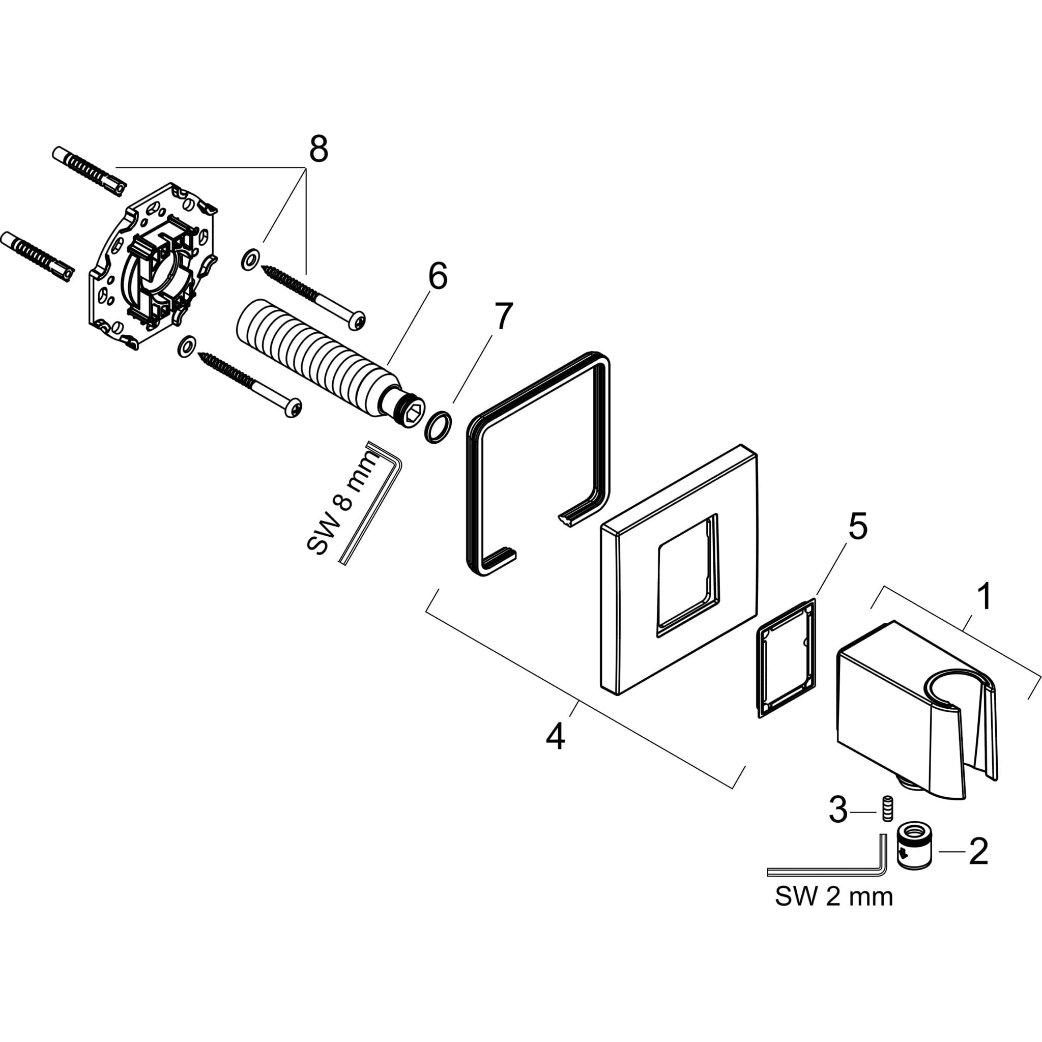 HANSGROHE Fixfit sprchové kolínko s držákem #26889990 - zlatá