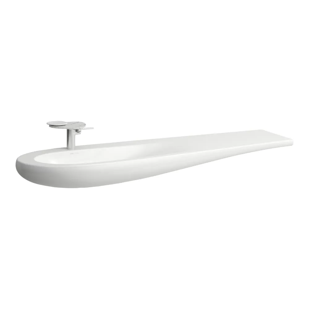 LAUFEN ILBAGNOALESSI Umyvadlo do nábytku, odkládací plocha vpravo 1600 x 500 x 165 mm #H8149717161041 - 400 - Bílá LCC (LAUFEN Clean Coat)