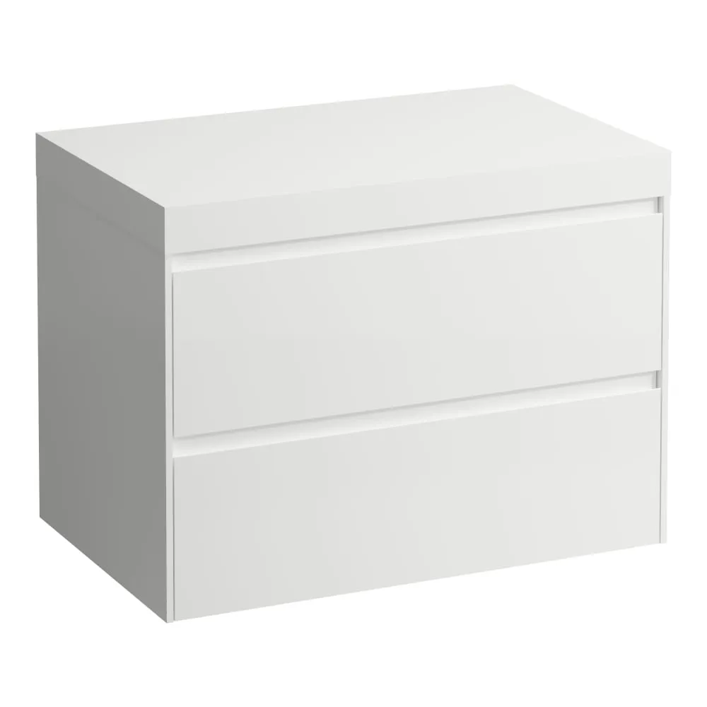 LAUFEN LANI Modulární sestava 800, umyvadlová deska 65 mm (.260 bílá mat), bez výřezu,se 2 zásuvkami 785 x 495 x 580 mm #H4045501129991 - 260 - Bílá mat