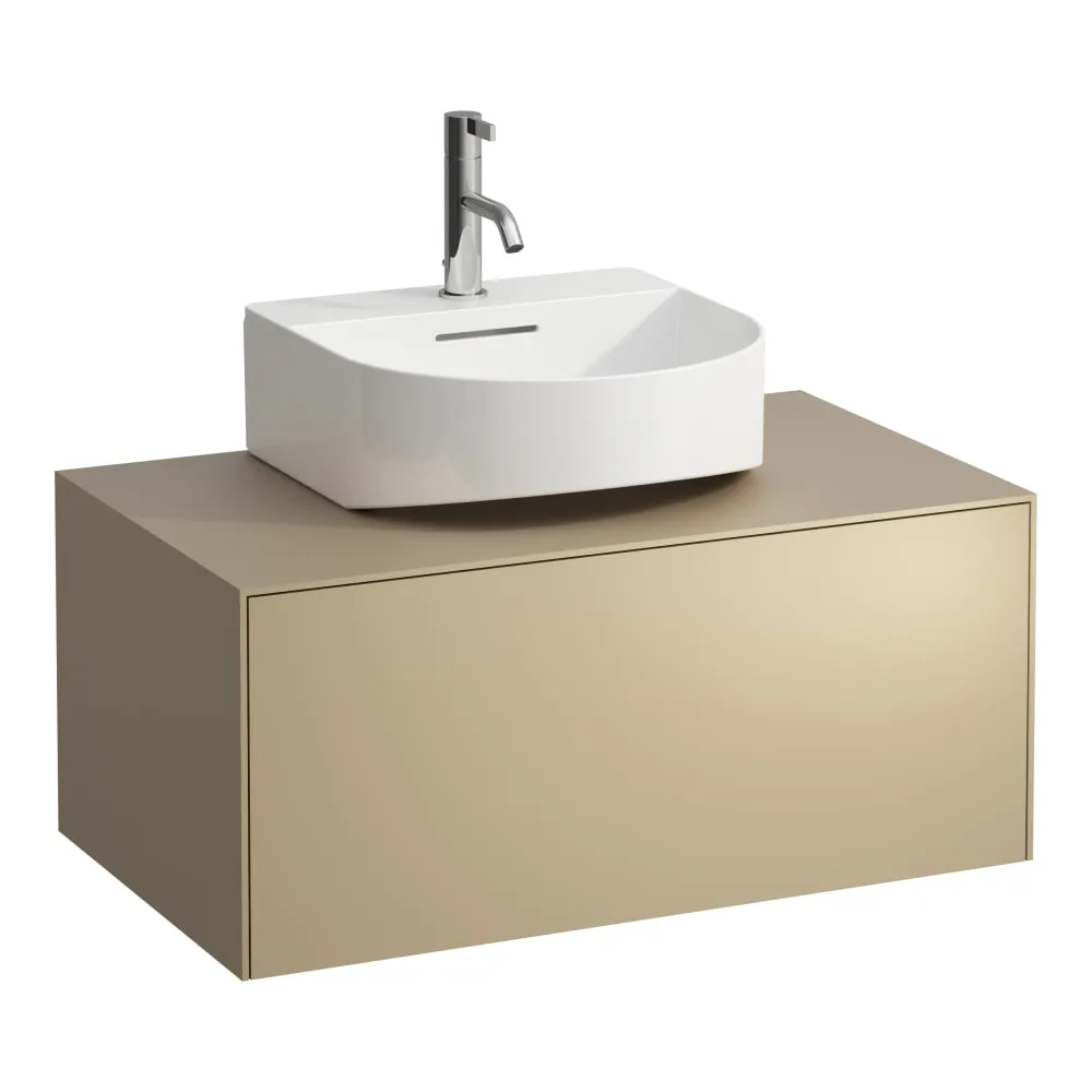 LAUFEN SONAR Skříňka pod umyvadlo, s 1 zásuvkou, pro umývátka H816341, H816342, s výřezem uprostřed 775 x 455 x 340 mm #H4054410340411 - 040 - Zlatá (lak)