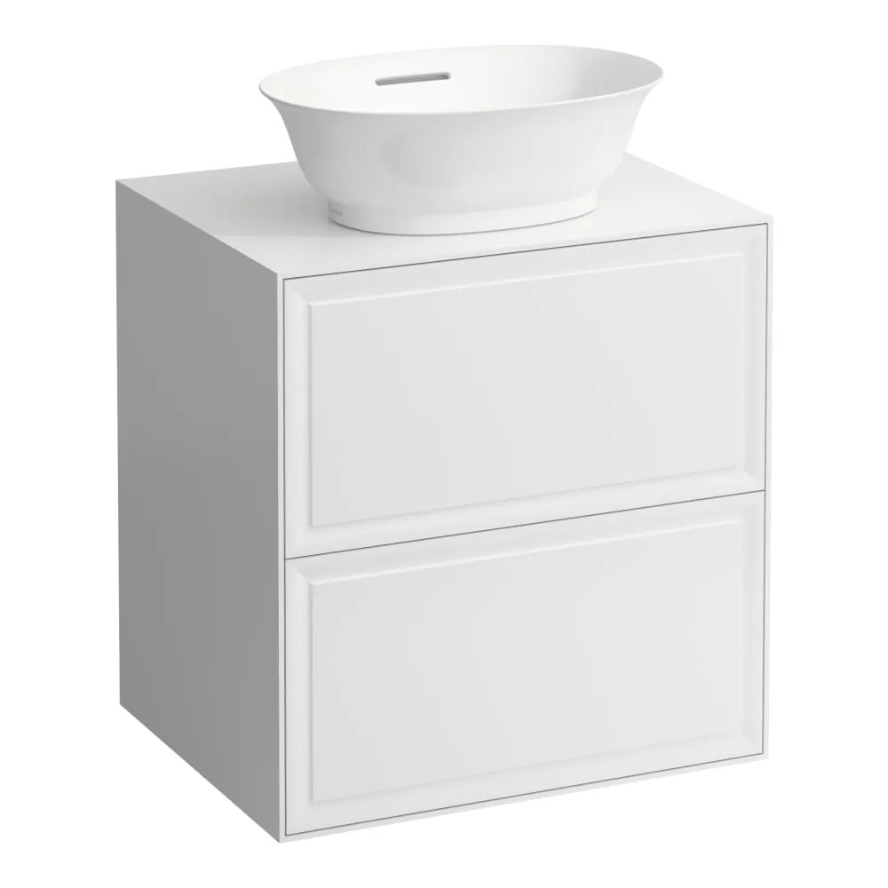 LAUFEN THE NEW CLASSIC Skříňka pod umyvadlo 600, se 2 zásuvkami, pro umyvadlové mísy H812852, H812853 575 x 455 x 600 mm #H4060020856311 - 170 - Bílá mat