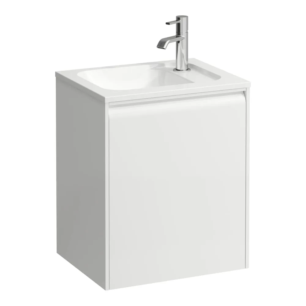 LAUFEN MEDA Skříňka pod umyvadlo, 1 dvířka, závěsy vpravo, pro umyvadlo H814110 z materiálu Marbond 435 x 340 x 515 mm #H4216620112601 - 260 - Bílá mat