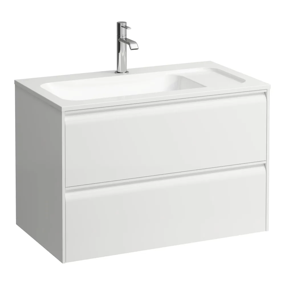 LAUFEN MEDA Skříňka pod umyvadlo, 2 zásuvky, pro umyvadlo H814117 z materiálu Marbond 770 x 440 x 505 mm #H4216820112671 - 260 - Bílá mat