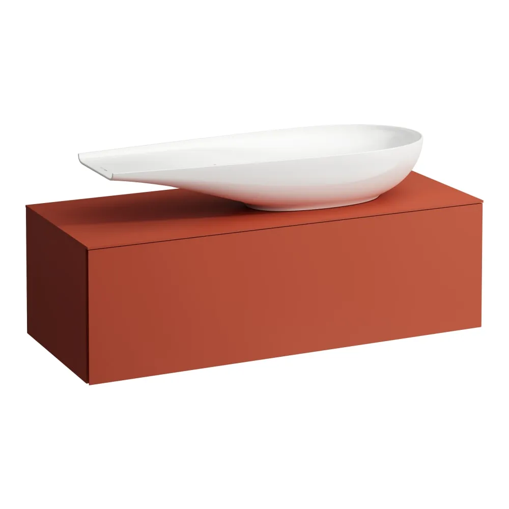 LAUFEN ILBAGNOALESSI Zásuvkový element 1200, s jednou zásuvkou, s výřezem vpravo, pro umyvadlo H818974 1200 x 500 x 370 mm #H4303230972701 - 269 - Terracotta