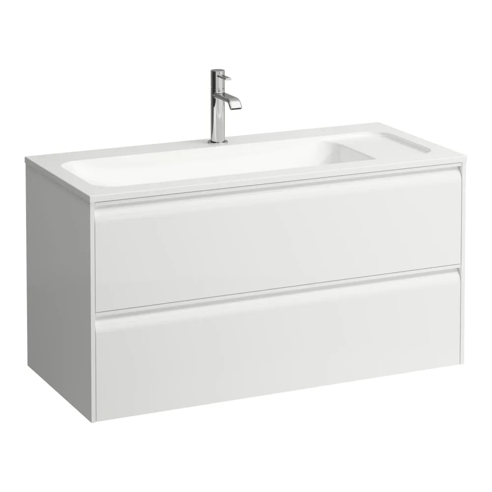 LAUFEN MEDA Skříňka pod umyvadlo, 2 zásuvky, pro umyvadlo H814118 z materiálu Marbond 970 x 440 x 505 mm #H4216920112671 - 260 - Bílá mat