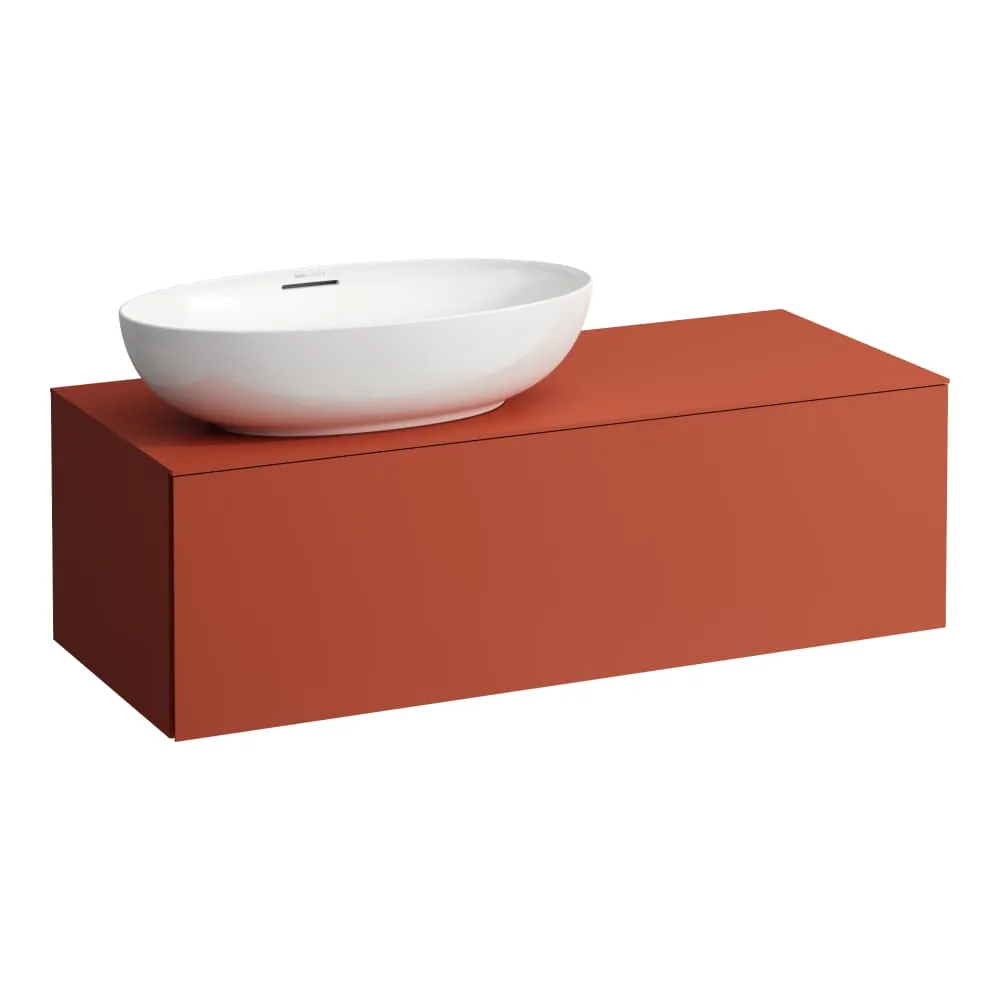 LAUFEN ILBAGNOALESSI Zásuvkový element 1200, s jednou zásuvkou, s výřezem vlevo, pro umyvadlo H818975/6, H818977/8 1200 x 500 x 370 mm #H4303120972701 - 269 - Terracotta