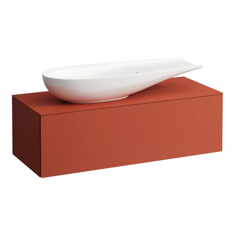 LAUFEN ILBAGNOALESSI Zásuvkový element 1200, s jednou zásuvkou, s výřezem vlevo, pro umyvadlo H818974 1200 x 500 x 370 mm #H4303220972701 - 269 - Terracotta