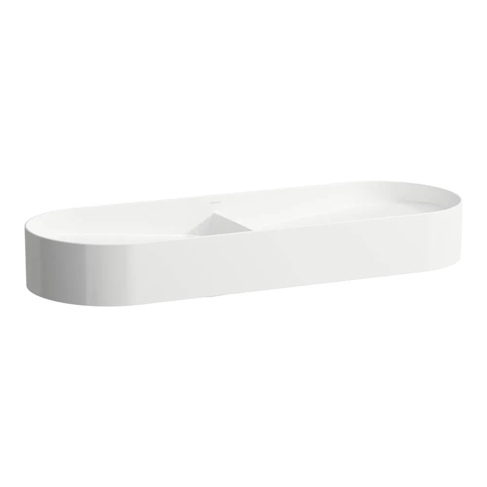 LAUFEN SONAR Umyvadlová mísa, bez armaturní desky, bez přepadu 1000 x 370 x 130 mm #H8123484001121 - 000 - Bílá