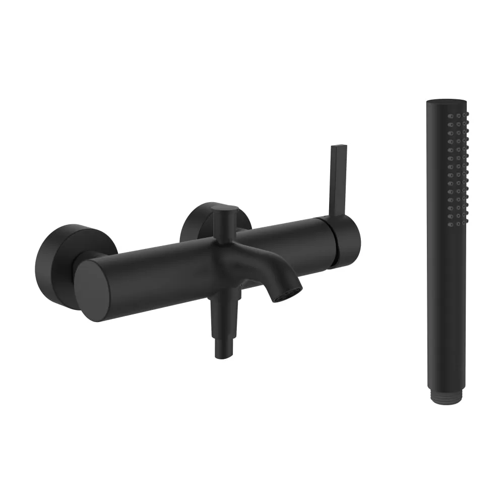 LAUFEN Kartell LAUFEN Vanová nástěnná páková baterie, včetně syntetické sprchové hadice 1800 mm a ruční sprchy Twinstick #H3213370811411