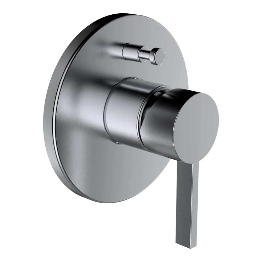 LAUFEN Kartell LAUFEN Vrchní sada podomítkové vanové pákové baterie pro Simibox a Simibox Light, s přepínačem a zavzdušňovacím ventilem, PVD inox kartáčovaná ocel #H3213360900101