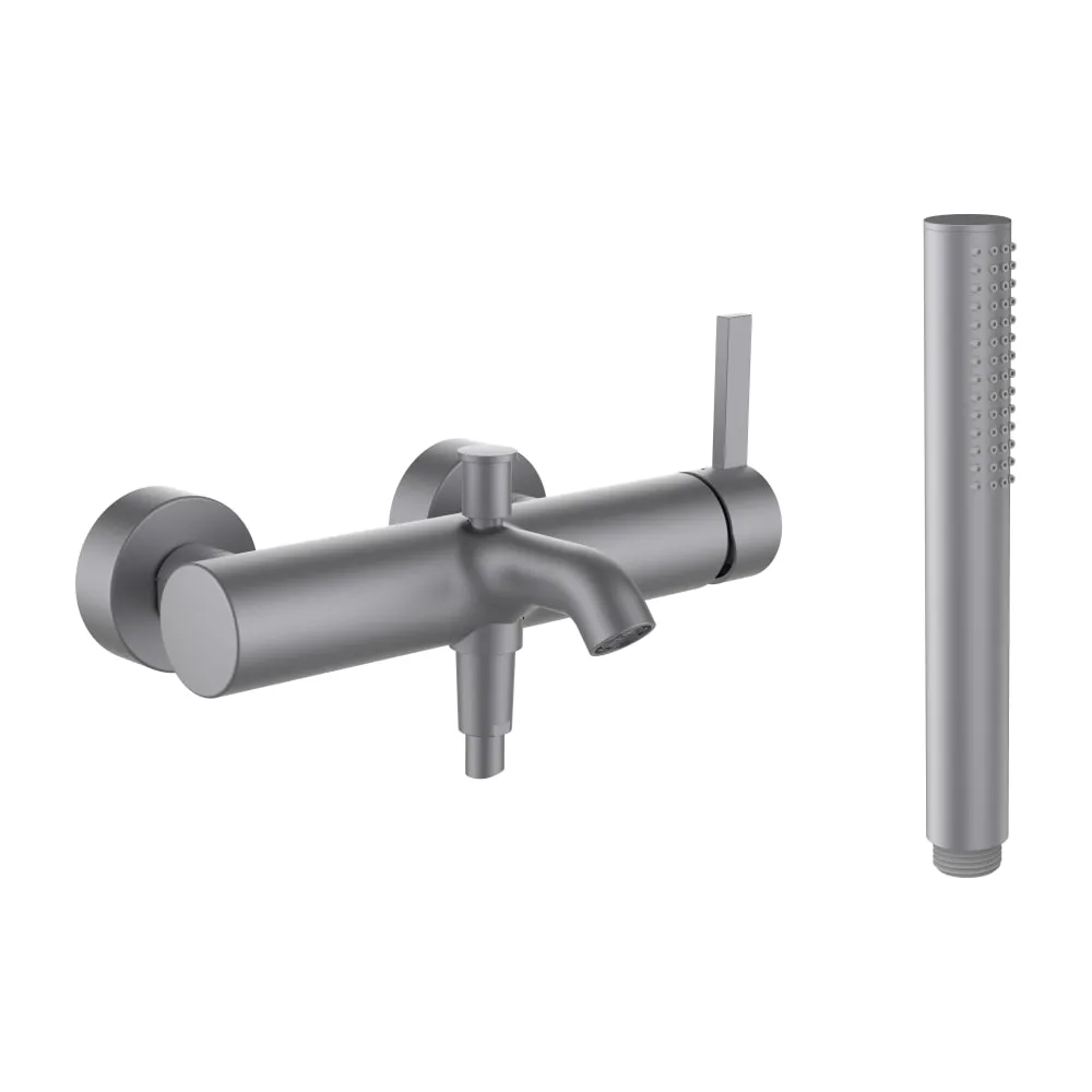 LAUFEN Kartell LAUFEN Vanová nástěnná páková baterie, včetně syntetické sprchové hadice 1800 mm a ruční sprchy Twinstick #H3213370901411