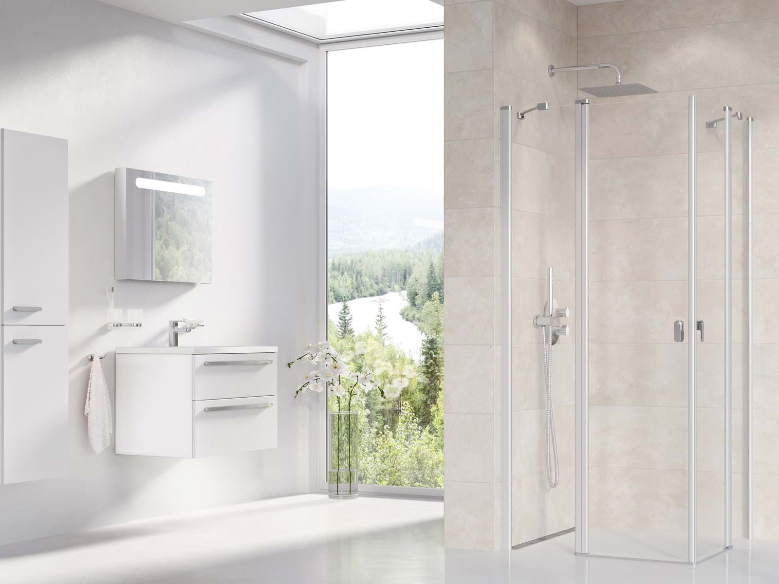 RAVAK CHROME CRV2 80 sprchové dveře Satin/Transparent #1QV40U00Z1