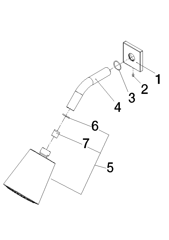 DORNBRACHT horní sprcha #28504670-06 - kartáčovaná platina