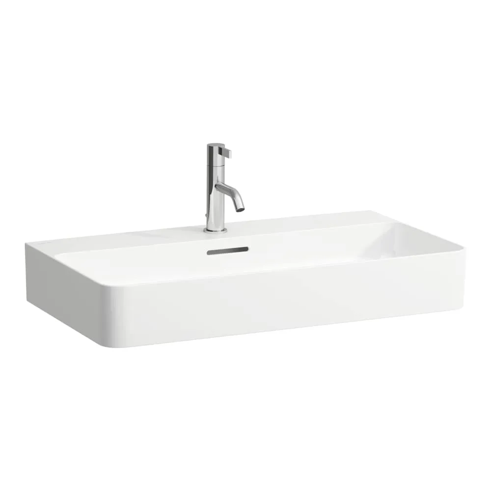 LAUFEN VAL Umyvadlo, broušená spodní část 750 x 420 x 115 mm #H8162854001091 - 400 - Bílá LCC (LAUFEN Clean Coat)