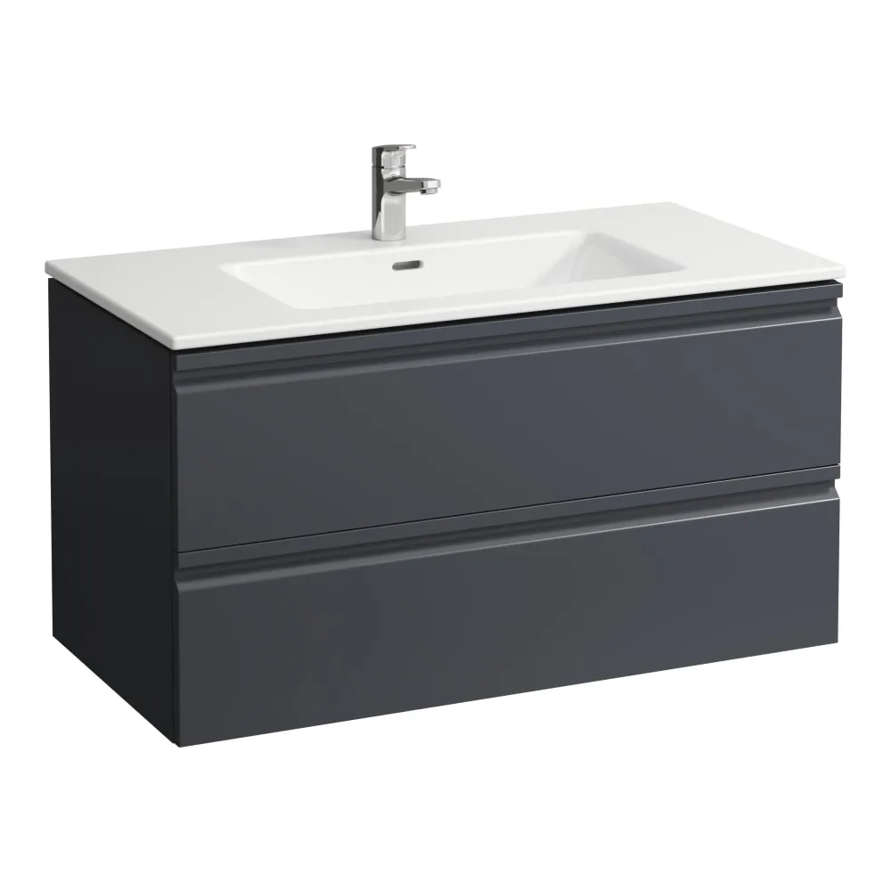 LAUFEN PRO S Umyvadlo včetně skříňky se 2 zásuvkami 1000 x 500 x 545 mm #H8619654801041 - 480 - Grafit mat