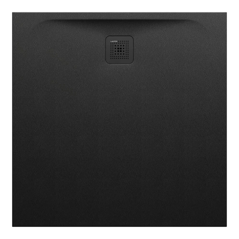 LAUFEN PRO Sprchová vanička, čtvercová, s odtokem na straně, materiál Marbond 1000 x 1000 x 33 mm #H2119520800001 - 080 - Černá