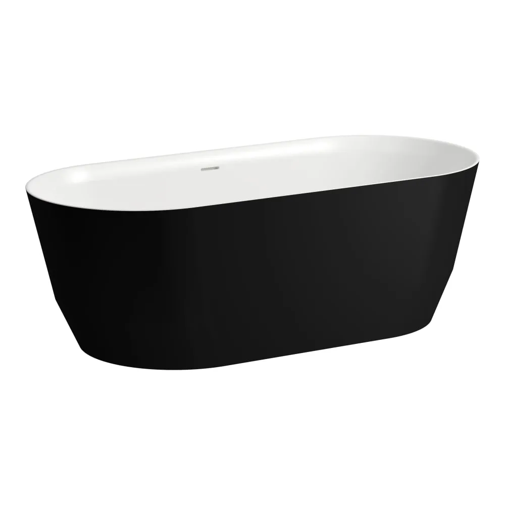 LAUFEN PRO Vana, samostatně stojící, materiál Marbond 1650 x 750 x 550 mm #H2399520680001 - 068 - Matná černá zvenku/lesklá bílá uvnitř
