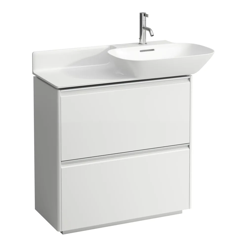LAUFEN BASE Skříňka pod umyvadlo, se 2 zásuvkami, pro umyvadla H813301, H813302 770 x 350 x 770 mm #H4030021102611 - 261 - Bílá lesklá