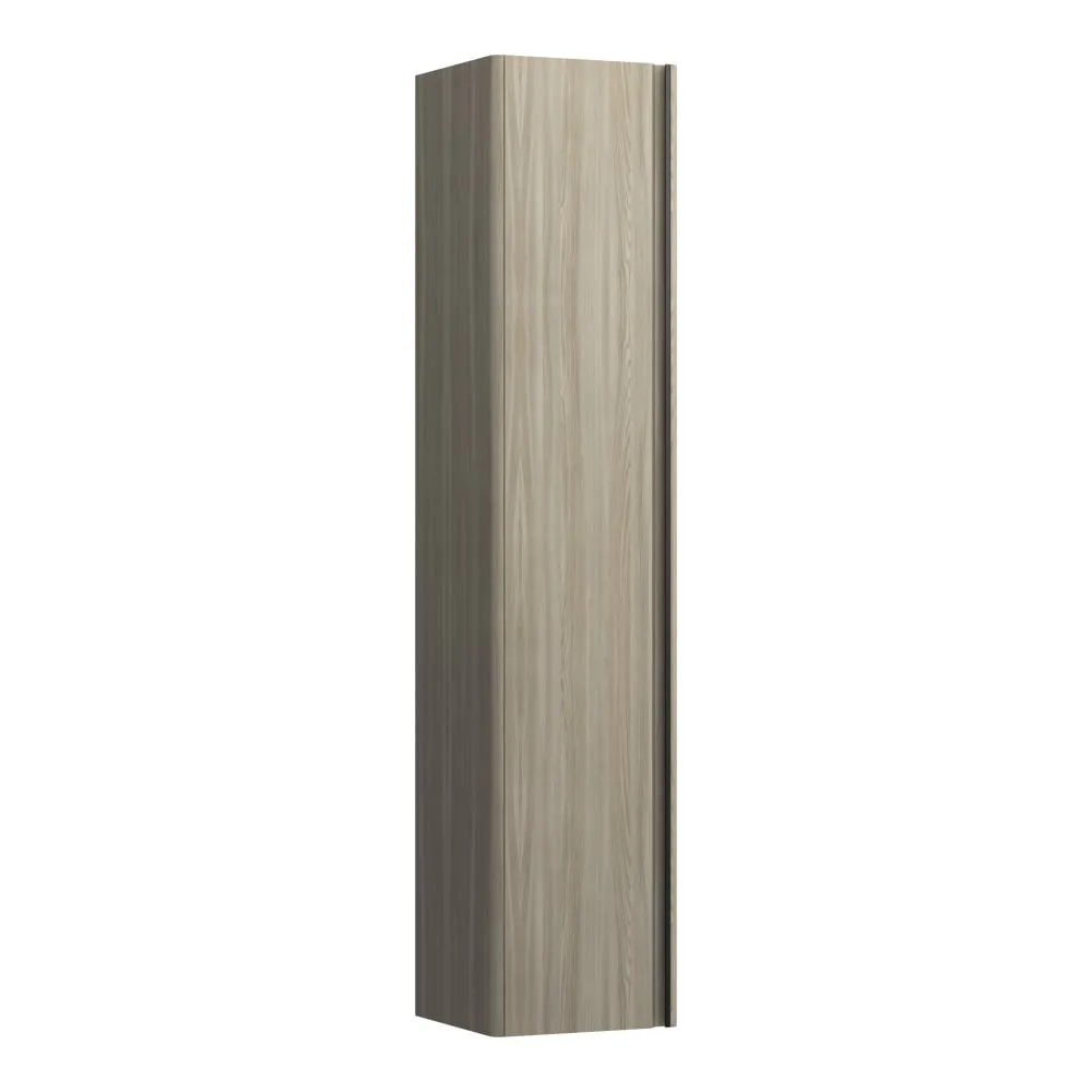LAUFEN BASE Vysoká skříňka, závěsy dveří vlevo, úchytka z tmavého hliníku 350 x 335 x 1650 mm #H4030331102621 - 262 - Světlý jilm