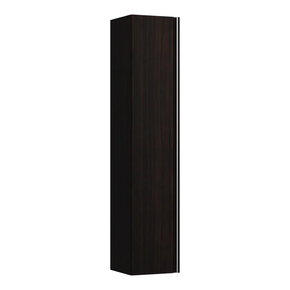 LAUFEN BASE Vysoká skříňka, závěsy dveří vlevo, úchytka z eloxovaného hliníku 350 x 335 x 1650 mm #H4030311102631 - 263 - Tmavěhnědý jilm