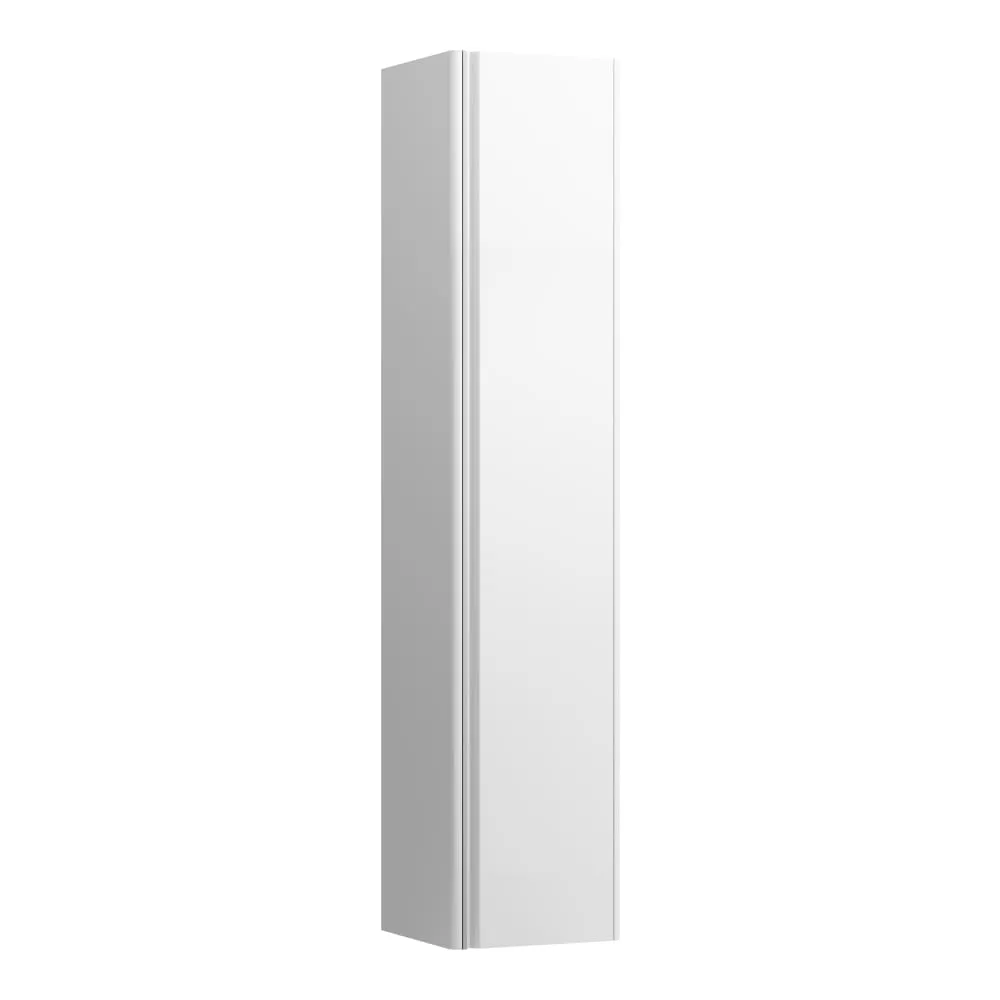 LAUFEN BASE Vysoká skříňka, závěsy dveří vpravo, úchytka z eloxovaného hliníku 350 x 335 x 1650 mm #H4030321102611 - 261 - Bílá lesklá