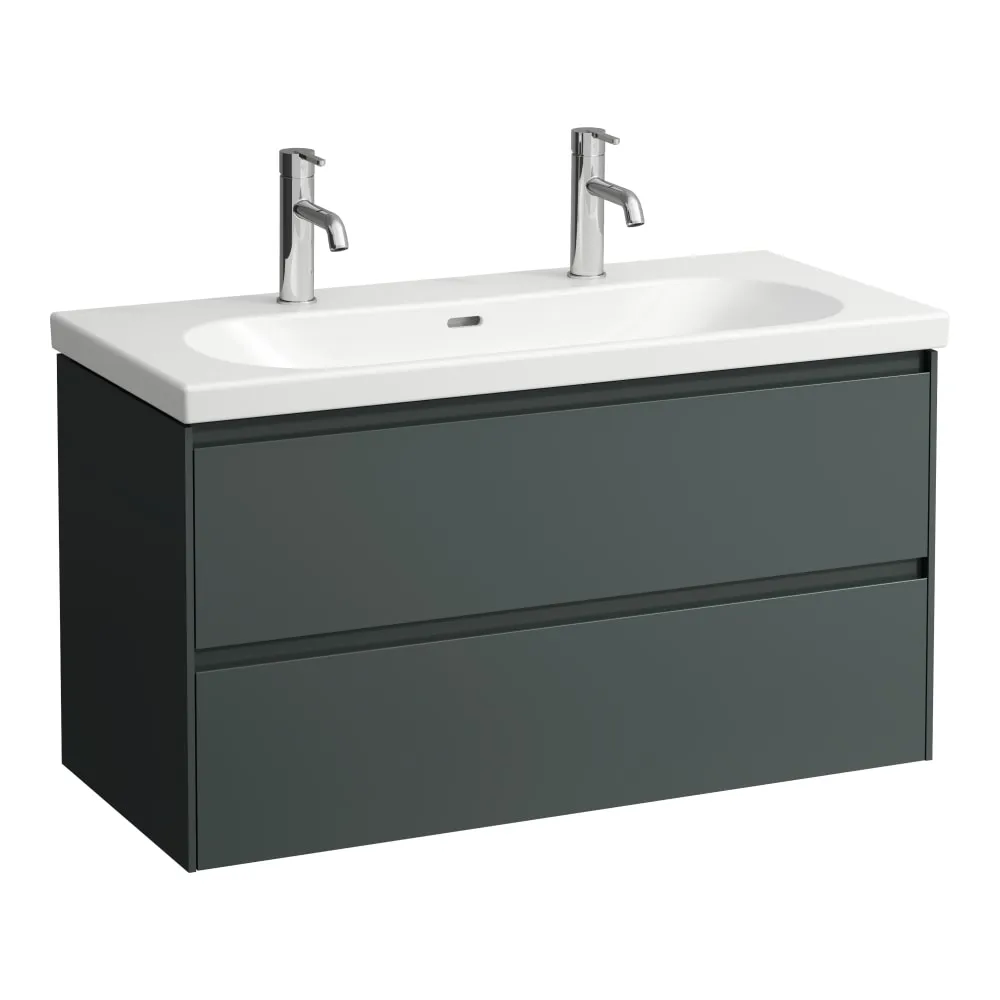 LAUFEN LANI Skříňka pod umyvadlo, se 2 zásuvkami, pro umyvadlo H810089, H818437, H810337 985 x 450 x 515 mm #H4035621122661 - 266 - Šedá traffic