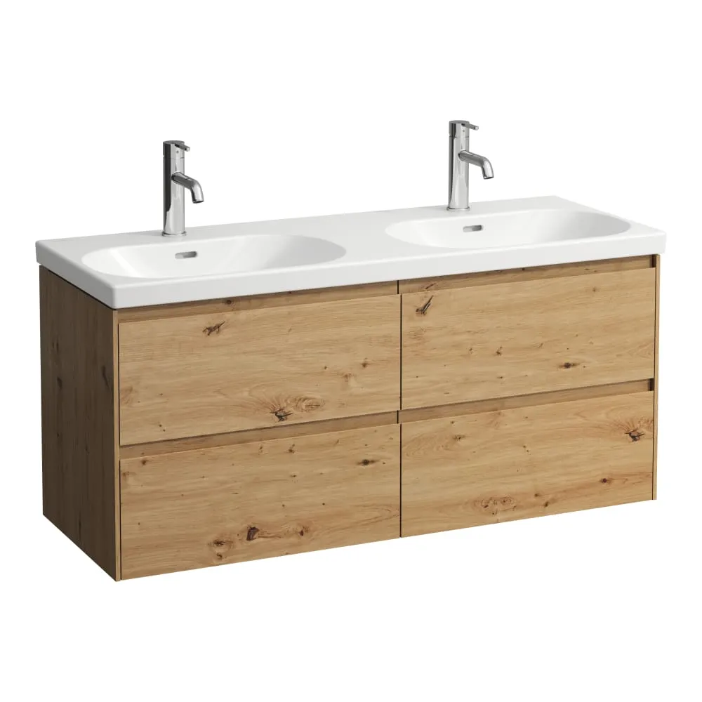 LAUFEN LANI Skříňka pod umyvadlo, se 4 zásuvkami, pro umyvadlo H814081 1180 x 450 x 515 mm #H4035741122671 - 267 - Divoký dub