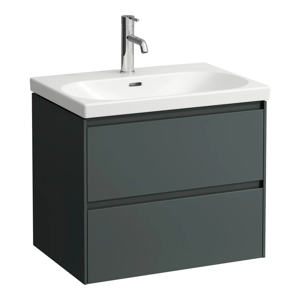 LAUFEN LANI Skříňka pod umyvadlo, se 2 zásuvkami, pro umyvadlo H810084 635 x 450 x 515 mm #H4035421122661 - 266 - Šedá traffic