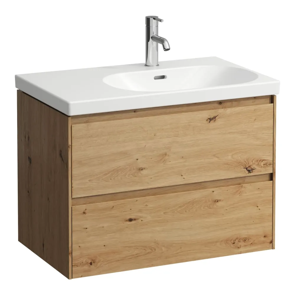 LAUFEN LANI Skříňka pod umyvadlo, se 2 zásuvkami, pro umyvadlo H817085 735 x 450 x 515 mm #H4035821122671 - 267 - Divoký dub