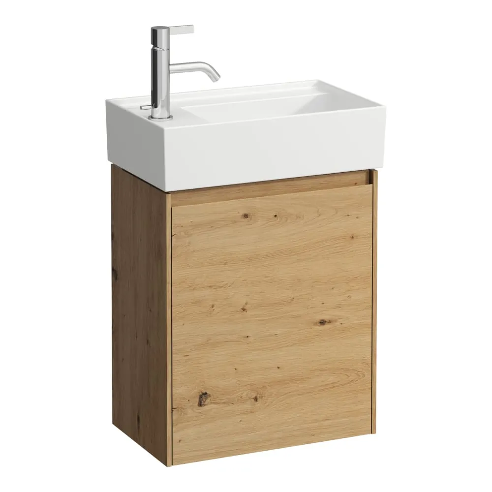 LAUFEN LANI Skříňka pod umyvadlo, 1 dvířka, závěsy vlevo, pro umyvadla Kartell • LAUFEN H815334, H815335 435 x 270 x 515 mm #H4039011122671 - 267 - Divoký dub
