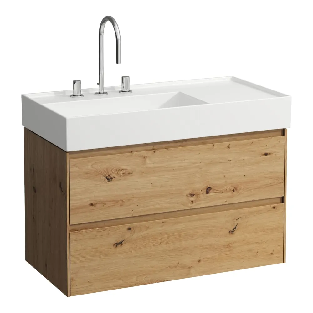 LAUFEN LANI Skříňka pod umyvadlo, se 2 zásuvkami, pro umyvadlo H810338 880 x 450 x 515 mm #H4039521122671 - 267 - Divoký dub