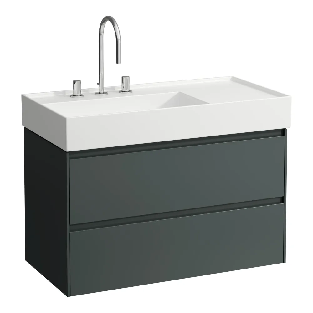 LAUFEN LANI Skříňka pod umyvadlo, se 2 zásuvkami, pro umyvadlo H810338 880 x 450 x 515 mm #H4039521122661 - 266 - Šedá traffic