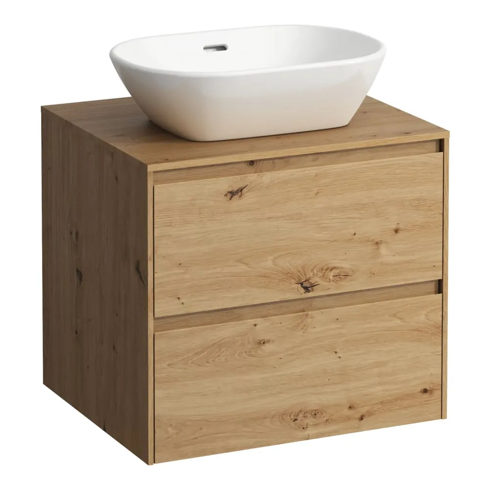 LAUFEN LANI Zásuvkový element 600, se 2 zásuvkami, s výřezem uprostřed, top 12 mm 585 x 495 x 525 mm #H4043011122671 - 267 - Divoký dub
