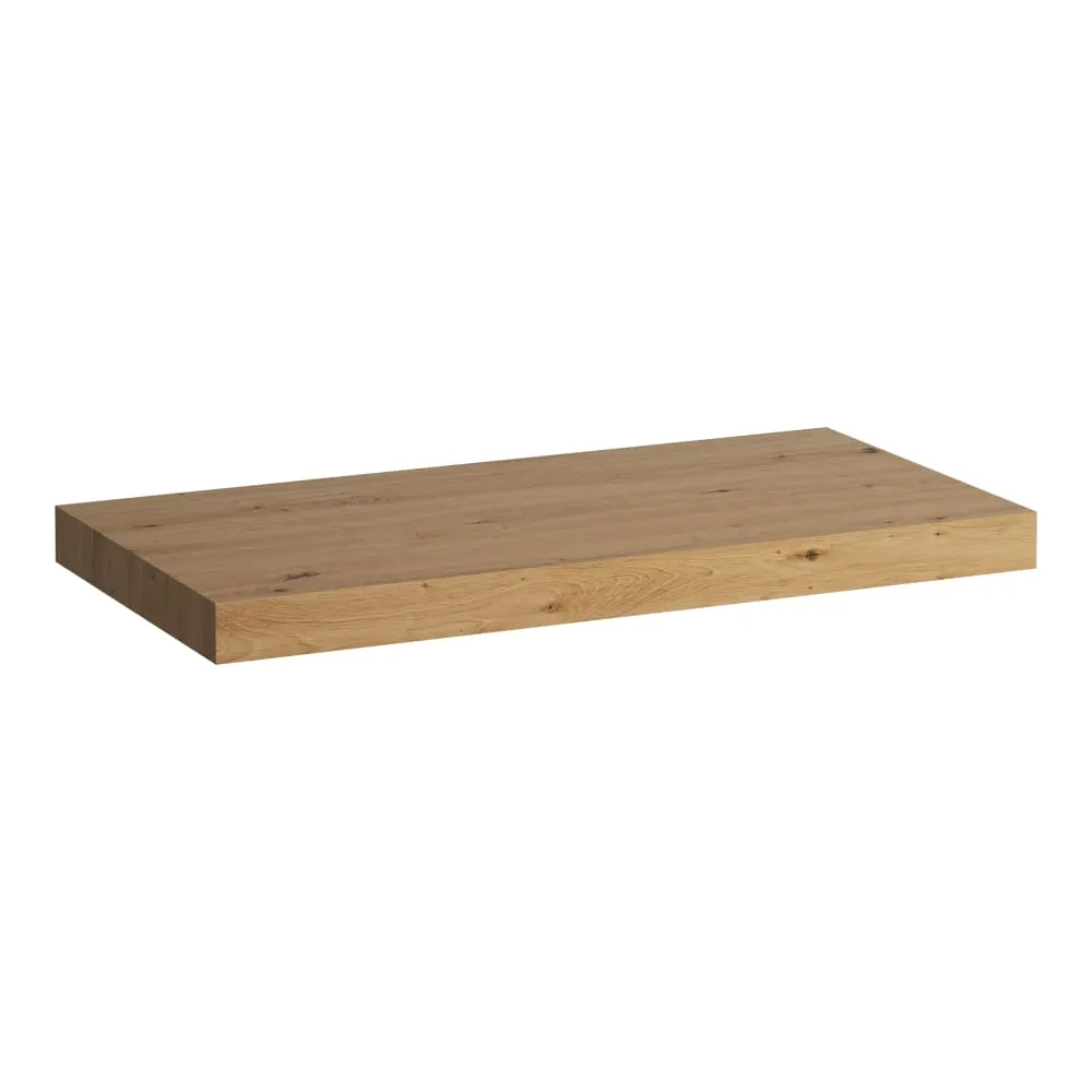 LAUFEN LANI Umyvadlová deska 1000, bez výřezu, tloušťka: 65 mm, vč. 2 nástěnných držáků 985 x 495 x 65 mm #H4046601122671 - 267 - Divoký dub