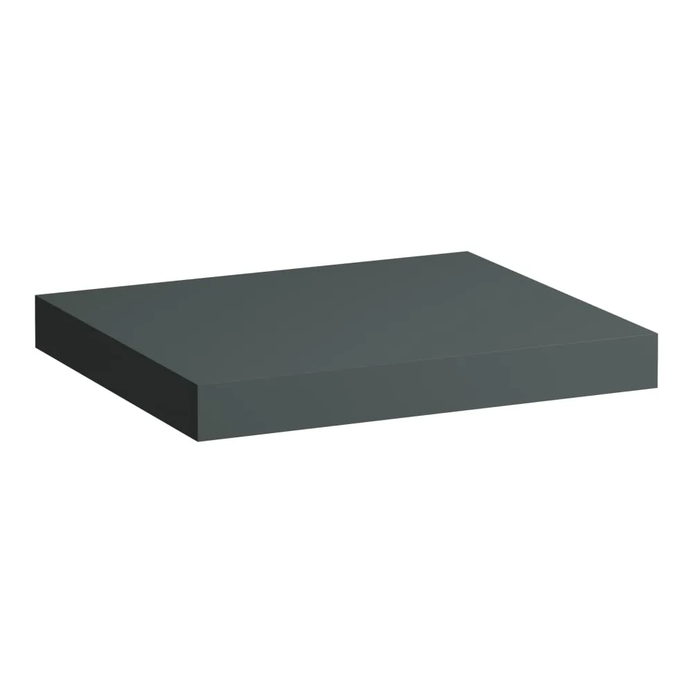 LAUFEN LANI Umyvadlová deska 600, bez výřezu, tloušťka: 65 mm, vč. 2 nástěnných držáků 585 x 495 x 65 mm #H4046401122661 - 266 - Šedá traffic