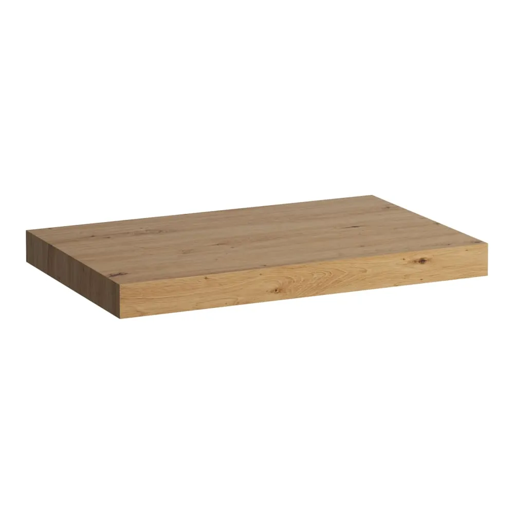 LAUFEN LANI Umyvadlová deska 800, bez výřezu, tloušťka: 65 mm, vč. 2 nástěnných držáků 785 x 495 x 65 mm #H4046501122671 - 267 - Divoký dub