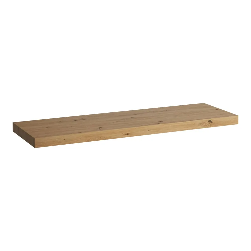 LAUFEN LANI Umyvadlová deska 1600, bez výřezu, tloušťka: 65 mm, vč. 3 nástěnných držáků 1570 x 495 x 65 mm #H4046901122671 - 267 - Divoký dub