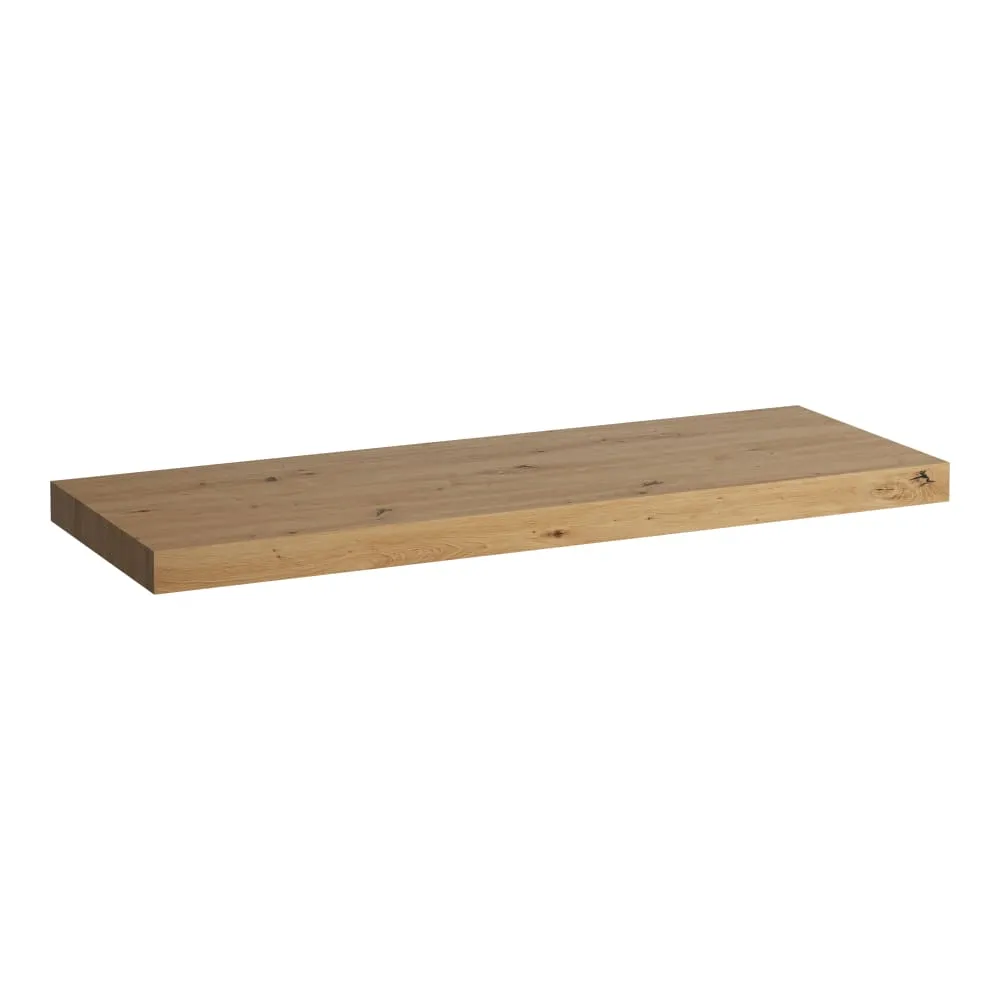 LAUFEN LANI Umyvadlová deska 1400, bez výřezu, tloušťka: 65 mm, vč. 3 nástěnných držáků 1370 x 495 x 65 mm #H4046801122671 - 267 - Divoký dub