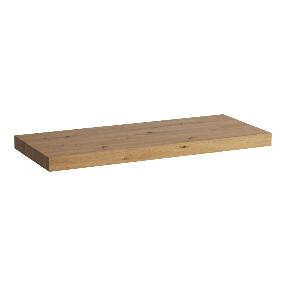 LAUFEN LANI Umyvadlová deska 1200, bez výřezu, tloušťka: 65 mm, vč. 2 nástěnných držáků 1185 x 495 x 65 mm #H4046701122671 - 267 - Divoký dub