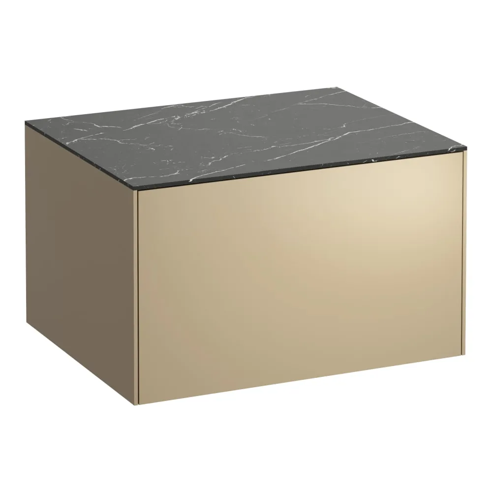 LAUFEN SONAR Skříňka pod umyvadlo 600, s 1 zásuvkou, bez výřezu 575 x 455 x 340 mm #H4054000341401 - 140 - Zlato & nero marquina