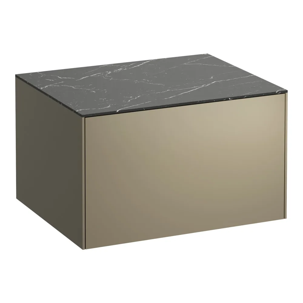 LAUFEN SONAR Skříňka pod umyvadlo 600, s 1 zásuvkou, bez výřezu 575 x 455 x 340 mm #H4054000341421 - 142 - Titan & nero marquina