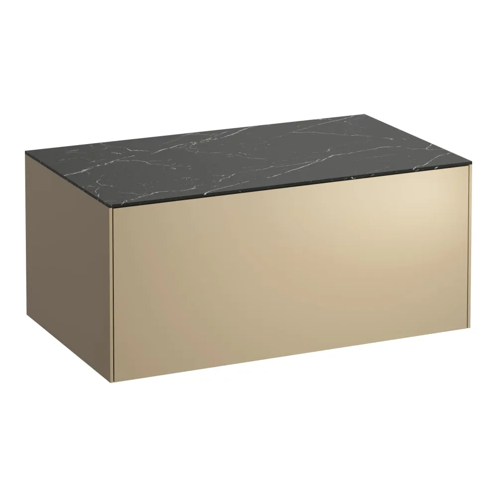 LAUFEN SONAR Skříňka pod umyvadlo 800, s 1 zásuvkou, bez výřezu 775 x 455 x 340 mm #H4054100341401 - 140 - Zlato & nero marquina