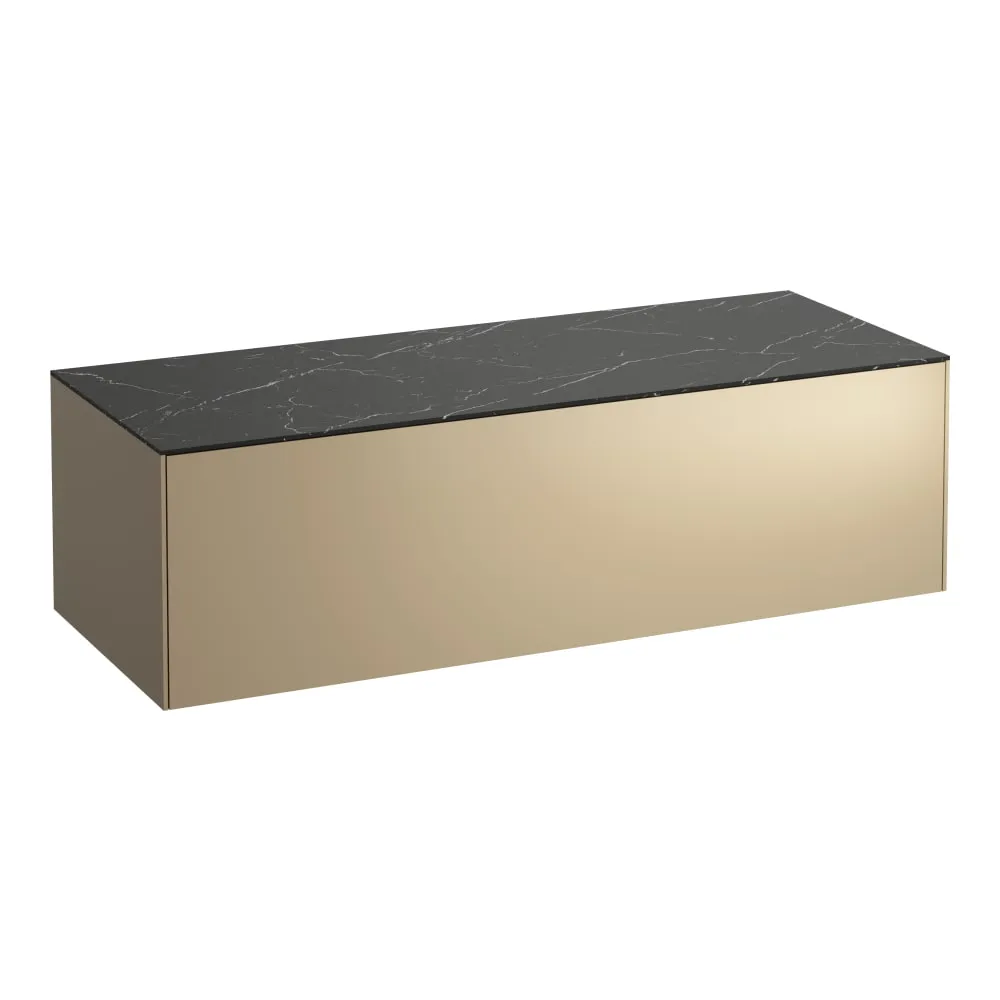 LAUFEN SONAR Skříňka pod umyvadlo 1200, s 1 zásuvkou, bez výřezu 1175 x 455 x 340 mm #H4054200341401 - 140 - Zlato & nero marquina