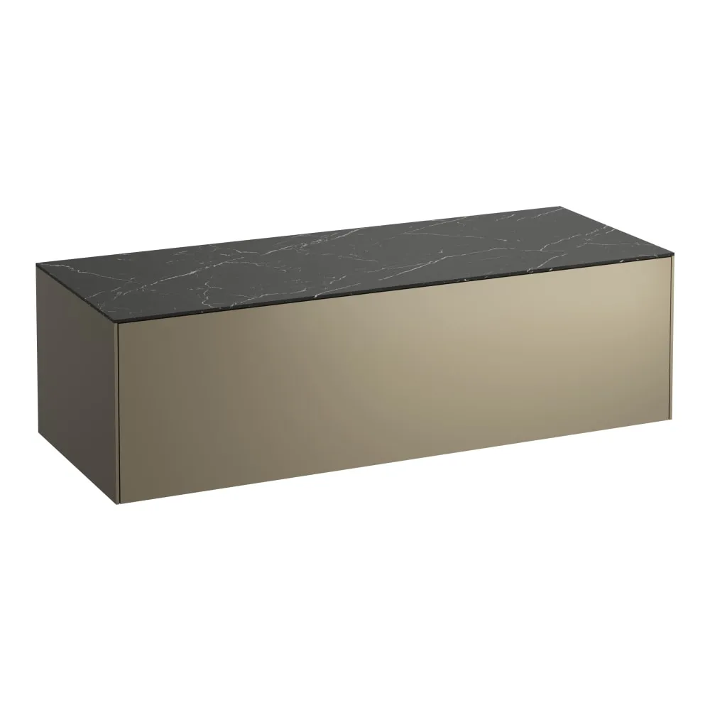 LAUFEN SONAR Skříňka pod umyvadlo 1200, s 1 zásuvkou, bez výřezu 1175 x 455 x 340 mm #H4054200341421 - 142 - Titan & nero marquina